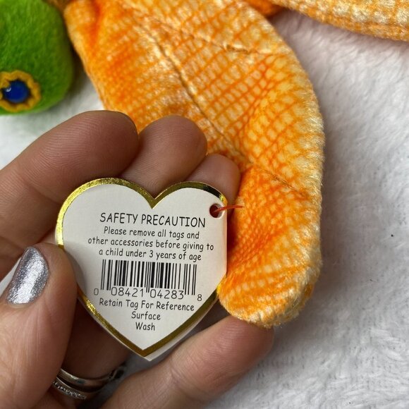 TY Beanie Babies - Glow the Firefly 4283 - Lightning Bug Insect Orange Green - Picture 3 of 6